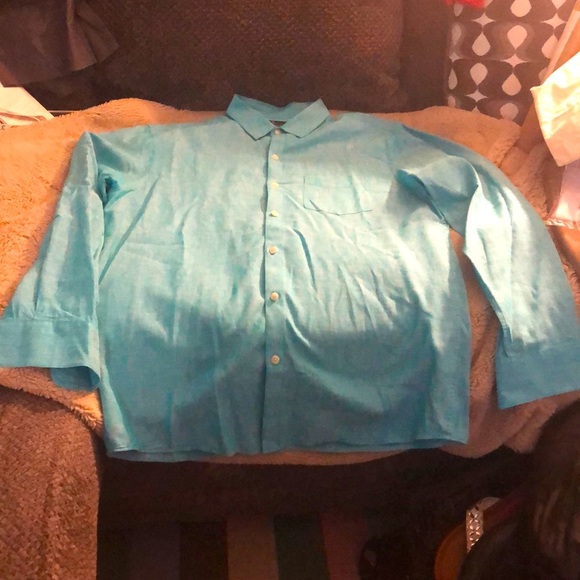 Marc Anthony Linen Blend, Slim Fit Button Down Shirt, size medium - Picture 1 of 7